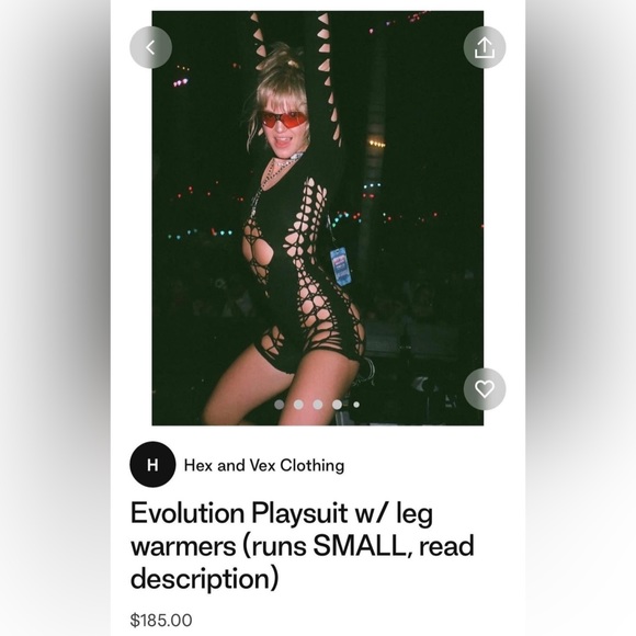 Hex & Vex Rave festival braided bodysuit - Picture 1 of 7